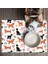 Mama ve Su Evcil Hayvan Beslenme Matı, Kolay Temizlenen Emici Su Geçirmez Kumaş, Küçük Orta Boy ve Büyük Kedi ve Köpekler Için Dayanıklı Köpek Kedi Paspas (50X35, Beyaz Renkli Dog) 5
