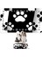 Mama ve Su Evcil Hayvan Beslenme Matı, Kolay Temizlenen Emici Su Geçirmez Kumaş, Küçük Orta Boy ve Büyük Kedi ve Köpekler Için Dayanıklı Köpek Kedi Paspas (50X35, Black And White) 1