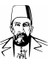 2.abdülhamit Silüet Sticker Siyah 17X19 cm 1