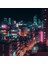Neon Renkli Gece Tokyo Şehri Mimarileri Poster Duvar Kağıdı Tek Parça Kolay Montaj 2