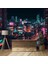 Neon Renkli Gece Tokyo Şehri Mimarileri Poster Duvar Kağıdı Tek Parça Kolay Montaj 3