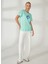 Bisiklet Yaka Baskılı Mint Kadın T-Shirt W-MERCAX 1