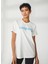 Bisiklet Yaka Baskılı Kırık Beyaz Kadın T-Shirt W-HOLDEN 2
