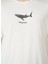 Bisiklet Yaka Baskılı Kırık Beyaz Erkek T-Shirt MERCAX 4