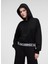 Bisiklet Yaka Düz Siyah Kadın Sweatshirt 230W1807 3