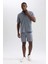 Loose Fit Gabardin Bermuda Şort B0904AX23HS 3