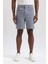 Loose Fit Gabardin Bermuda Şort B0904AX23HS 5
