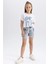 Kız Çocuk Kargo Fit Jean Şort A8727A823HS 4