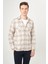 Regular Fit Bej Flanel Erkek Gömlek GM22K222103_D07 1