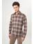 Regular Fit Kahve Flanel Erkek Gömlek GM22K222101_D11 4