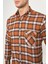 Regular Fit Kahve Flanel Erkek Gömlek GM22K222102_D11 3