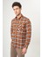 Regular Fit Kahve Flanel Erkek Gömlek GM22K222102_D11 4