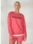 Bisiklet Yaka Pembe Kadın Sweatshırt W-ENERGY 3