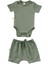 Elation Gourd Şortlu Bodysuit Takım - 2 Parça | Yazlık Bebek Kıyafeti Şort ve Kısa Kollu Bodysuit 1