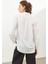 Beyaz Keten Oversize Gömlek 5