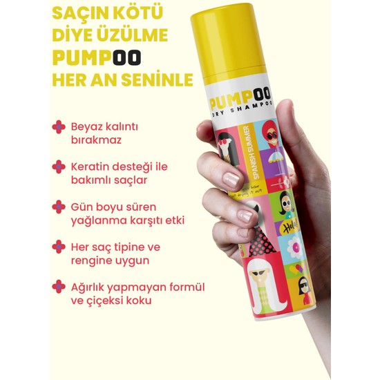 Pumpoo Dry Shampoo Spanish Summer 200 ml Fiyatı