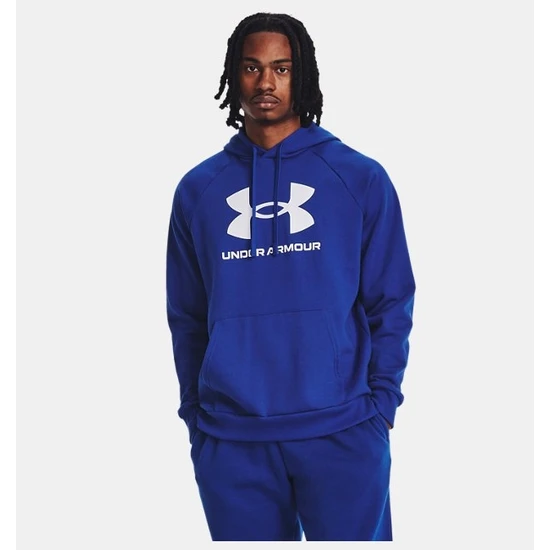 Under Armour Ua Rival Fleece Logo Hd Mavi Erkek Sweatshirt 1379758-400