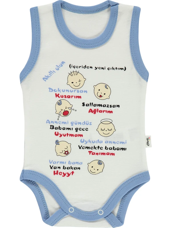 Civil Baby Bebek Çıtçıtlı Badi 1-18 Ay Mavi