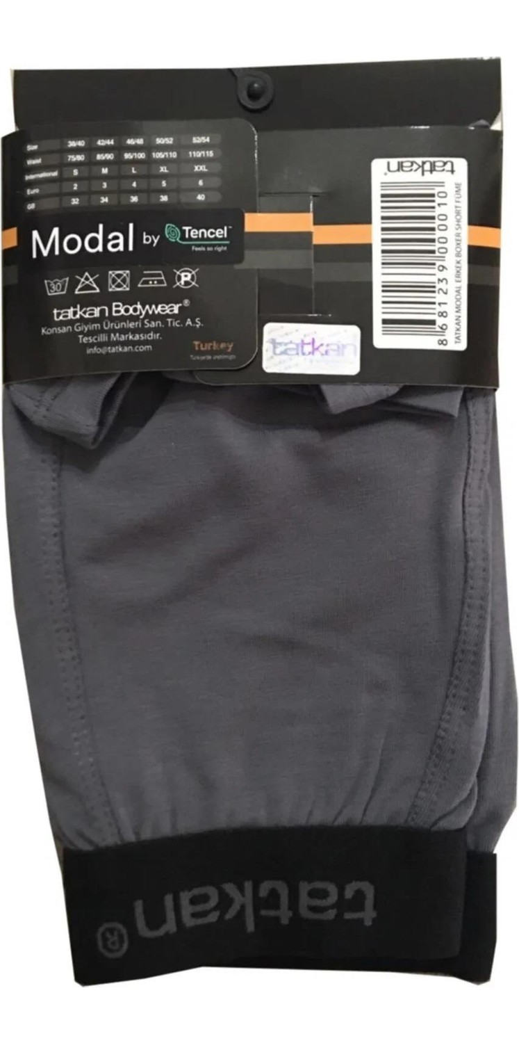 Tatkan Bodywear Tatkan Erkek Modal Penye Boxer - 6 Adet görsel 4