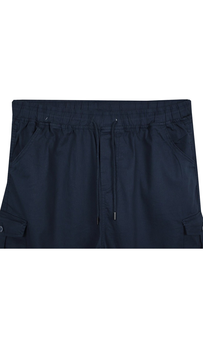 Maruf Shop Kargo Cepli Büyük Beden Likralı Jogger Pantolon Siyah görsel 3