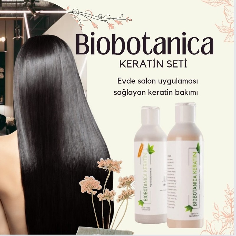 Biobotanica Brezilya Fönü Keratini/saç Düzleştirici/ 2X100ML Şampuan+Keratin Bakımı Mini Set