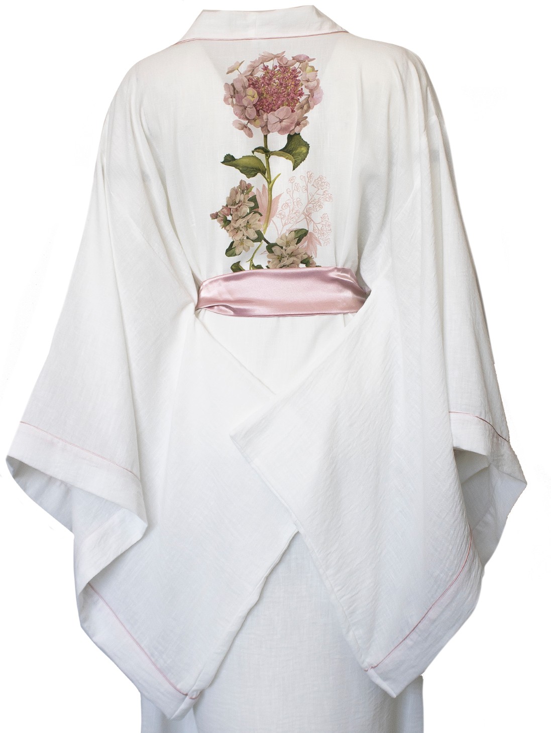 Mita Concept %100 Keten Karekol Pudra Biyeli Kimono