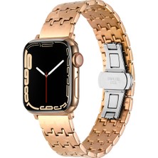 noktaks - Apple Watch 44mm - Kordon Metal Kordon KRD-86 - Rose Gold