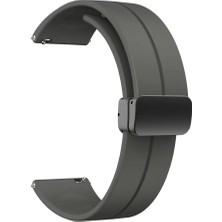 noktaks - Samsung ​​Gear S2 - Kordon 20mm Silikon Kordon KRD-84 - Koyu Gri