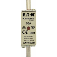 Eaton 50NHG000B Nh Sigorta 00(000)-BOY, Gg/gl, 500V, 120KA - 50 A