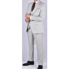 Carutte Crt 394 Slimfit Yelekli Takım Elbise/gri/52 Beden - 6 Drop