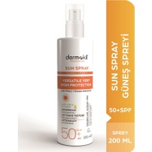 Dermokil Sun Çok Yönlü Yüksek Koruyucu Güneş Spreyi 50 Spf 200ML