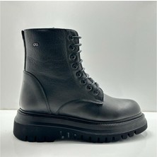 Castle Black YLDZ-27400-1 Siyah  Deri Kadın Bot Siyah