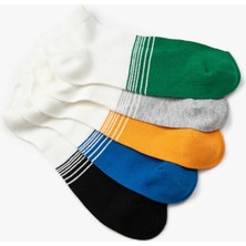 Koton Koton Çizgili 5'li Patik Çorap Seti Çok Renkli