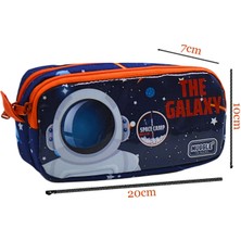 Muggle 2 Bölmeli Galaxy Kalem Çantası Lacivert (MU-0891)