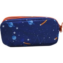 Muggle 2 Bölmeli Galaxy Kalem Çantası Lacivert (MU-0891)