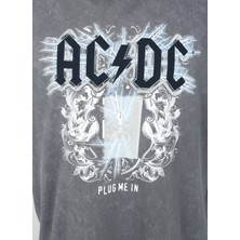 Never Say Never Acdc Baskılı Antrasit Erkek T-Shirt BYL2972