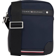 Tommy Hilfiger Lacivert Erkek Postacı Çantası Th Central Repreve Mını Reporter