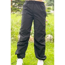 Asortix Çocuk Unisex Paçaları Elastik Jogger Paraşüt Kumaş PANTOLON-PNT-0031