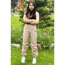 Asortix Çocuk Unisex Paçaları Elastik Jogger Paraşüt Kumaş PANTOLON-PNT-0031