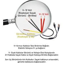 Apx 20 Adet Hazır Bnc Power Soketli Güvenlik Kamerası Bağlantı Kablosu Kablolu Bnc Siyah