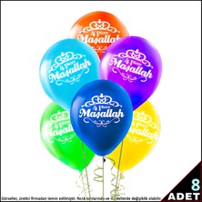 Süsle Bebek ve Parti Maşallah Çok Renkli Pastel Balon, 30CM x 8 Adet