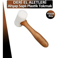 Dopar Ahşap Saplı Plastik Tokmak (Çekiç) Deri El Aleti Küçük Boy