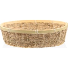 The Mia Hasır Oval Sepet 30X22X8 cm