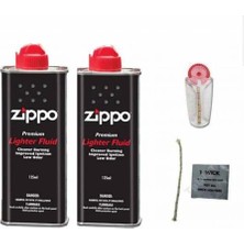 Zippo Benzin 2 Adet Zippo Taşı ve Fitil Süper Ikmal Seti