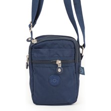 İmaks Mega Krinkıl/klinkır Su Geçirmez Ithal Kumaş Küçük Çapraz Omuz Telefon Çantası Lacivert 227