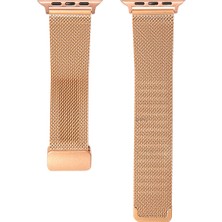 Kupa Apple Watch 7 45MM Metal Kordon Ince Örgü Otomatik Mekanizma Klips Akıllı Saat Kordon