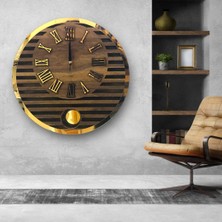 STE Desing Dekoratif Modern Sarkaçlı Duvar Saati, Ahşap Duvar Saati,duvar Saati,wall Clock,