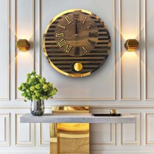 STE Desing Dekoratif Modern Sarkaçlı Duvar Saati, Ahşap Duvar Saati,duvar Saati,wall Clock,