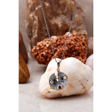 Sümer Telkari Çekiç Dövme Tasarım Gümüş Kolye 6509