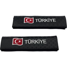 Dream Türkiye Bayrak Logolu,nakış Işlemeli,karbon Emniyet Kemer Pedi 2'li